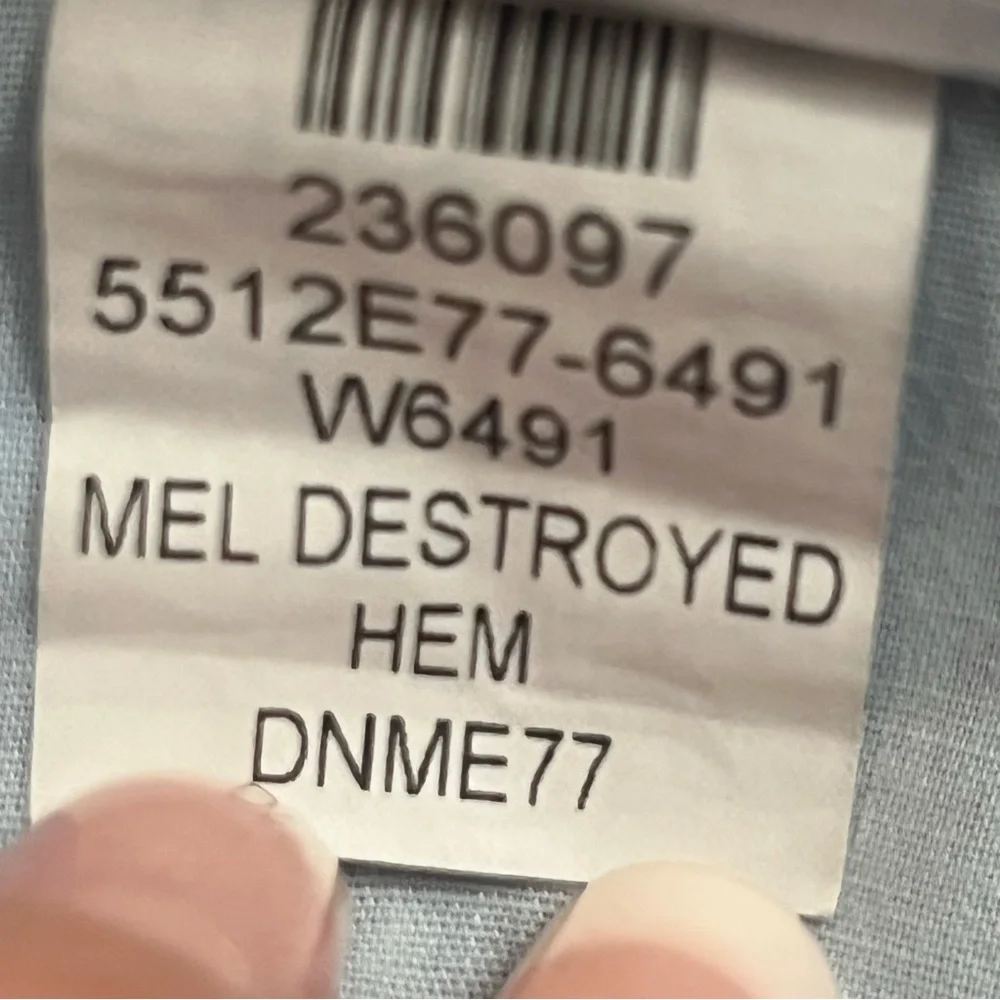 Paige Cindy Mel Destroyed hem Jeans Straight Size 30 - Picture 11 of 14